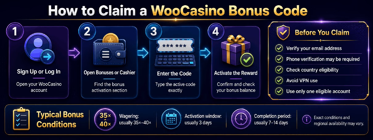 Woo Casino free spins overview